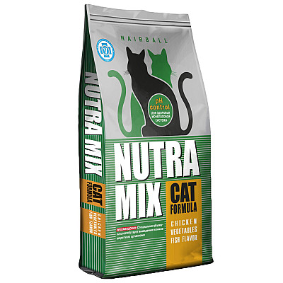 Nutra Mix Hairball корм для котов контроль выведения шерсти