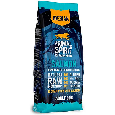 Повнораціонний сухий корм для дорослих собак Primal Spirit Iberian Salmon з іберійською свининою та лососем