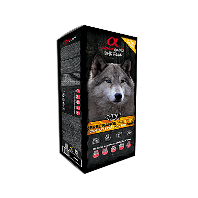Полувлажный полнорационный корм для собак ALPHA SPIRIT Semi-moist POULTRY BOX с уткой, курицей, индейкой