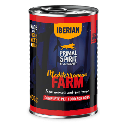 Повнораціонний вологий корм для дорослих собак Primal Spirit Mediterranean Farm з куркою та іберійською свининою