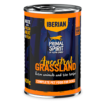 Повнораціонний вологий корм для дорослих собак Primal Spirit Ancestral Grassland з іберійською свининою 