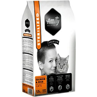 Сухий корм AMITY Sterilized із лососем для стерилізованих котів