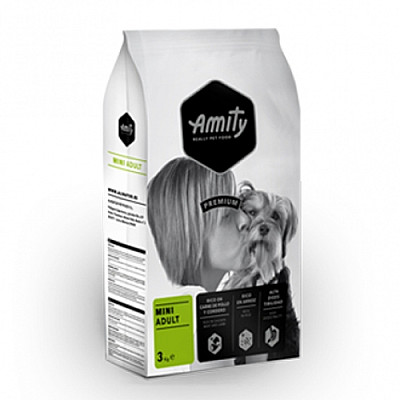 Сухий корм AMITY Mini Adult з куркою та ягням для собак дрібних порід
