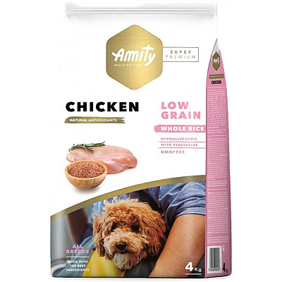 Сухий корм Amity Super Premium Chicken для дорослих собак з куркою