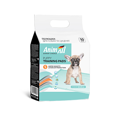 Пелюшки AnimAll Puppy Training Pads для собак і цуценят 60 х 45 см