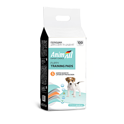 Пелюшки AnimAll Puppy Training Pads для собак і цуценят 60 х 45 см