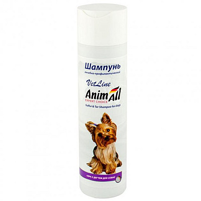 Шампунь AnimAll VetLine із сіркою та дьогтем для собак