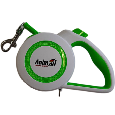 Рулетка- повідець AnimAll REFLECTOR салатовая, до 15 кг, 3 м