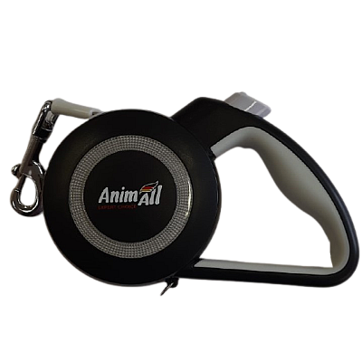 Рулетка- повідець AnimAll REFLECTOR сірий, до 15 кг, 3 м