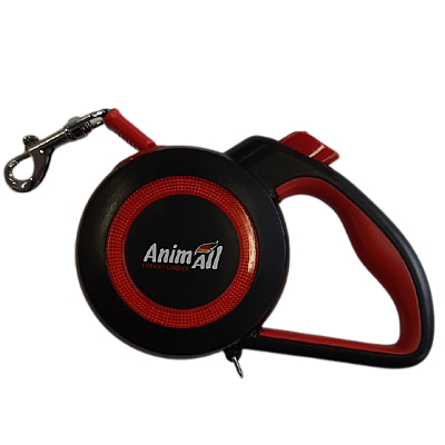 Рулетка- повідець AnimAll REFLECTOR червоний до 50 кг, 5 м