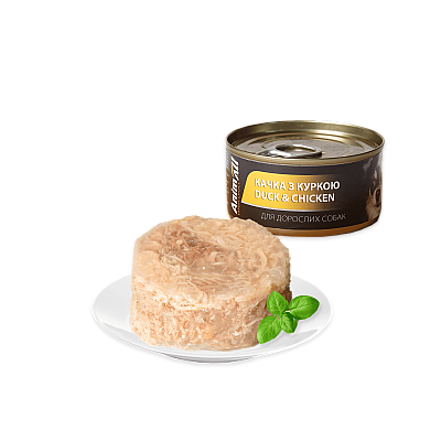 Вологий  корм для собак AnimAll Анімалл Качка з Куркою