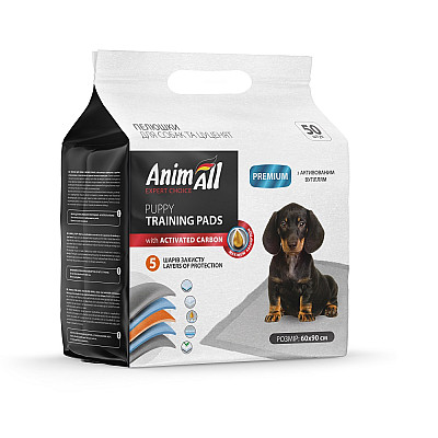 Пелюшки  AnimAll 60х90 см з активованим вугілля 