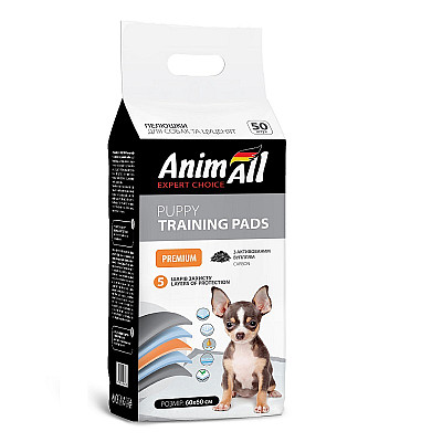 Пелюшки  AnimAll 60х60 см з активованим  вугіллям