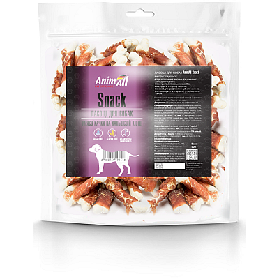 Лакомство для собак AnimAll Snack мясо утки на кальциевой кости
