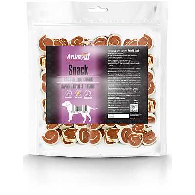 Лакомство для собак AnimAll Snack утиные суши с рыбой