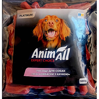 Лакомство для собак AnimAll PLATINUM мини колбаски с уткой