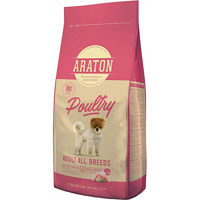 Полноценный сухой корм для взрослых собак всех пород. ARATON POULTRY Adult All Breeds