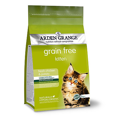 Сухий беззерновий корм для кошенят Arden Grange Kitten Fresh Chicken and Potato з куркою та картоплею
