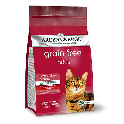 Сухий беззерновий корм для дорослих котів Arden Grange Adult Cat Fresh Chicken and Potato з куркою і картоплею