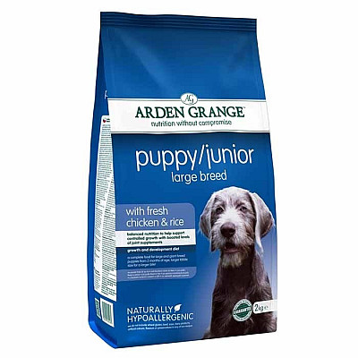 Сухий корм для цуценят та молодих собак великих порід Arden Grange Puppy Junior Large Breed Chicken and Rice з куркою