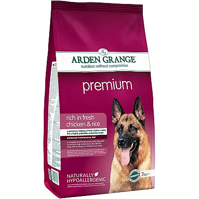 Сухий корм для дорослих активних собак Arden Grange Adult Premium з куркою і рисом
