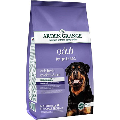Сухий корм для дорослих собак великих порід  Arden Grange Adult Dog з куркою та рисом