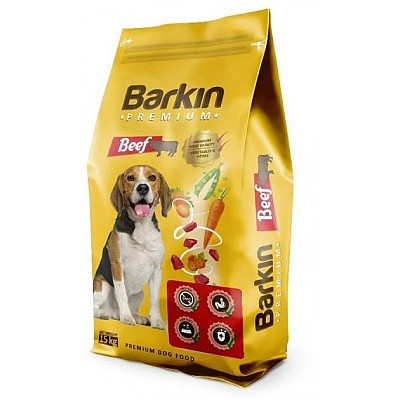 Повнораціонний сухий корм для дорослих собак всіх порід BARKIN з Яловичиною