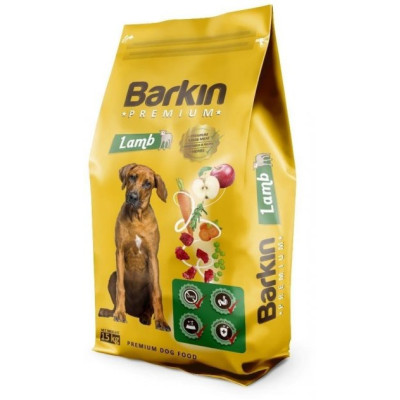 Повнораціонний сухий корм для дорослих собак всіх порід BARKIN з Ягням