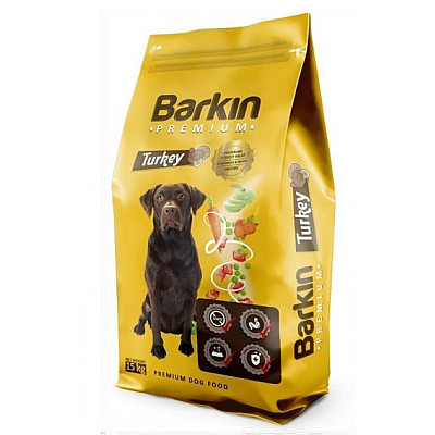 Повнораціонний сухий корм для дорослих собак всіх порід BARKIN з Індичкою