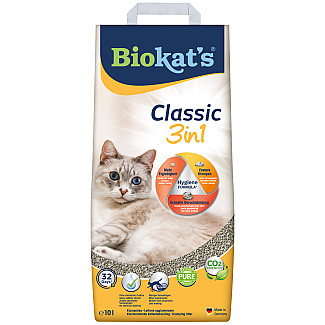 Наполнитель для кошачьего туалета Biokat's Classic 3in1 бентонитовый, 18 л