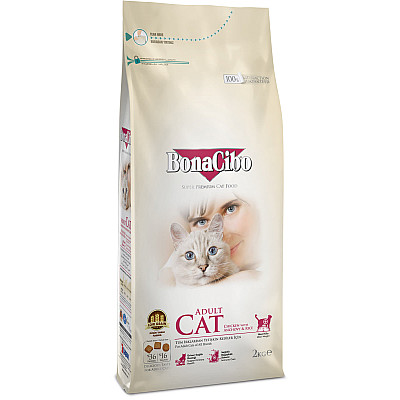 Сухий корм для дорослих котів всіх порід BonaCibo Adult Cat з м`ясом курки, анчоусами та рисом
