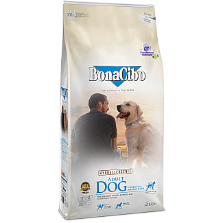 Сухий корм для дорослих собак всіх порід BonaCibo ADULT DOG з м`ясом курки, анчоусами та рисом 15 кг