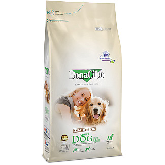 Сухий корм для дорослих собак всіх порід BonaCibo ADULT DOG з м`ясом ягняти та рисом, 4 кг