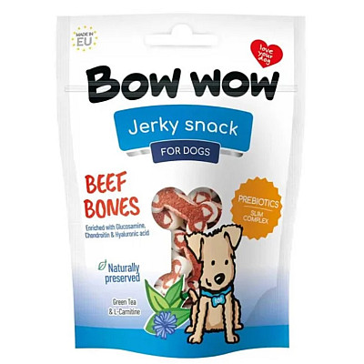Ласощі для собак Bow wow снеки з яловичини у вигляді кісточки