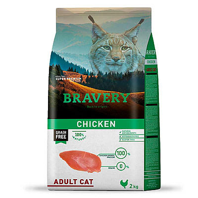 Сухой корм для кошек BRAVERY Chicken Adult Cat, для взрослых кошек с курицей