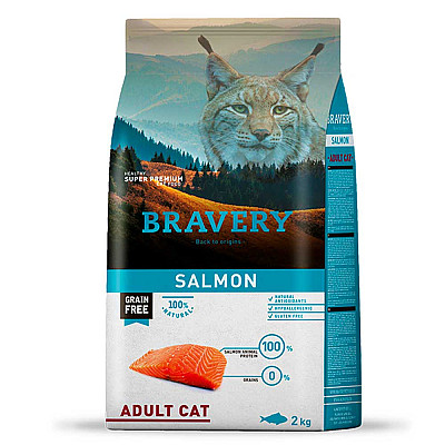 Сухой корм для кошек BRAVERY Salmon Adult Cat для взрослых кошек с лососем