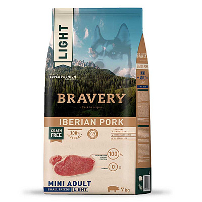 Сухой корм для собак BRAVERY Iberian Pork Large/Medium Adult, для взрослых собак средних и крупных пород, с иберийской свининой