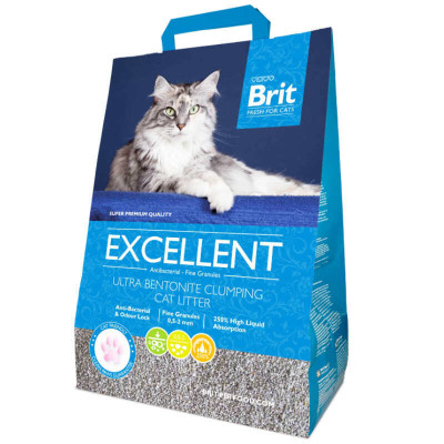 Наповнювачі для туалетів Brit Fresh Excellent - Бентонітовий наповнювач для котячих туалетів