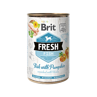 Консервы для собак Brit Fresh с рыбой и тыквой
