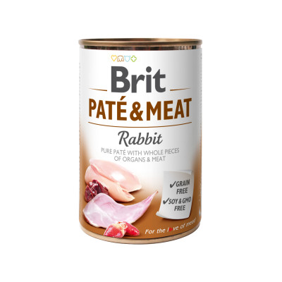 Brit Pate and Meat вологий корм із кроликом для собак