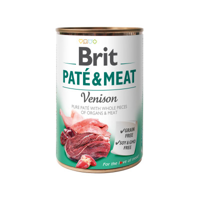 Brit Pate and Meat вологий корм із олениною для собак