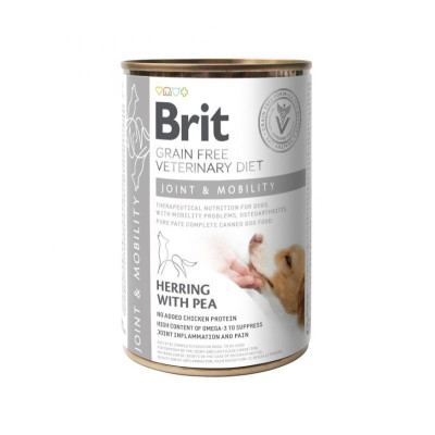 Brit GF Veterinary Diet Dog Joint & Mobility - Влажный корм с сельдью и индейкой для поддержания здоровья суставов у собак