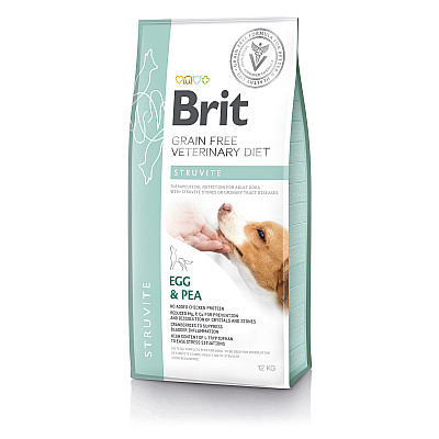 Сухий корм для дорослих собак при сечокам`яній хворобі Brit VetDiets Struvite з яйцем, індичкою, горохом і гречкою