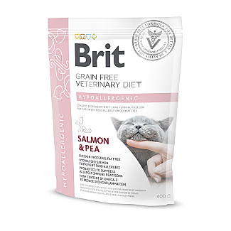 Сухий корм для котів, при харчовій алергії Brit VetDiets з лососем і горохом для кішок різного віку, 2 кг