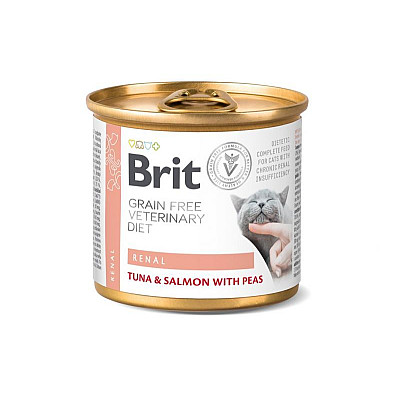 Brit GF Veterinary Diet Cat Renal - Вологий корм з тунцем та лососем для котів із хронічною нирковою недостатністю