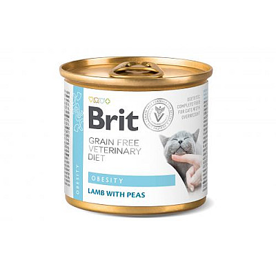 Корм Brit VetDiets консервований для котів при ожирінні та надмірній вазі Бріт Вет Даєтс Кет Обесті 200г