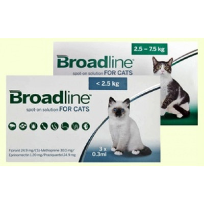 Broadline spot-on Капли на холку для кошек до 2,5 кг
