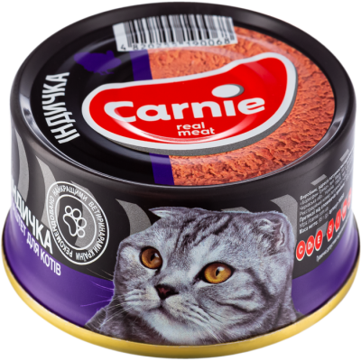 Вологий корм для дорослих котів Carnie паштет м`ясний 90 г