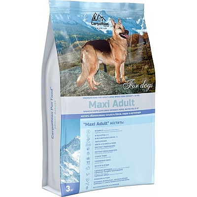 Сухий корм для собак великих порід Carpathian Pet Food Maxi Adult (вага від 25кг) з куркою та морським окунем