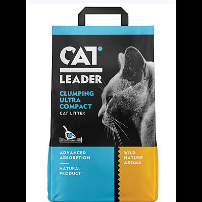 Кэт Лидер (CAT LEADER) с WILD NATURE ультра-комковый наполнитель в кошачий туалет